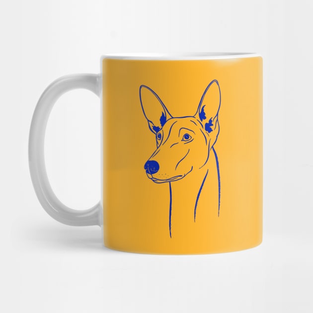 Pharaoh Hound (Golden Yellow and Blue) by illucalliart